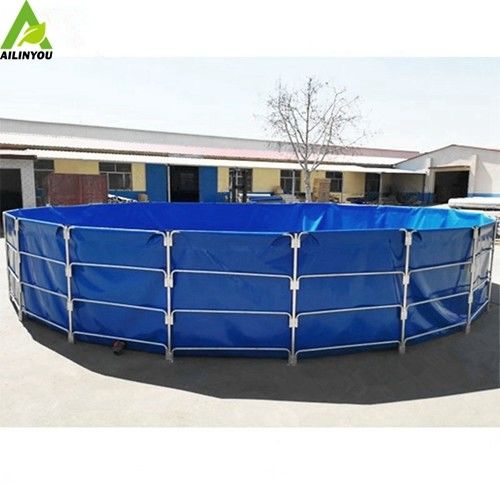 Whosale Flexible PVC Tarpaulin  Pond Foldable Fish  Tank  200L ~500,000Liters