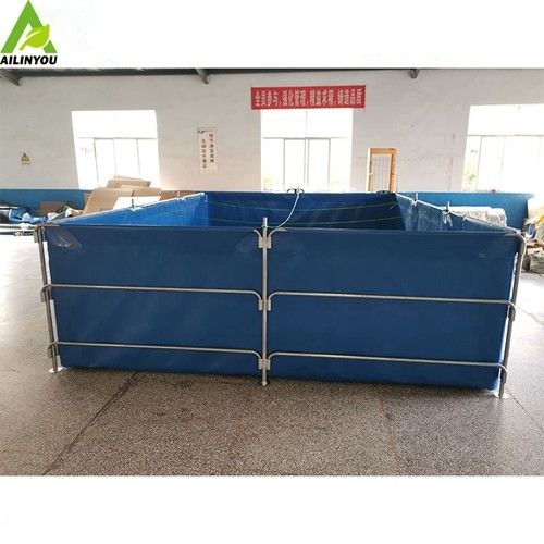durable fish trap 4000L~50000L foldable portable Frame PVC tarpaulin betta fish tank farming