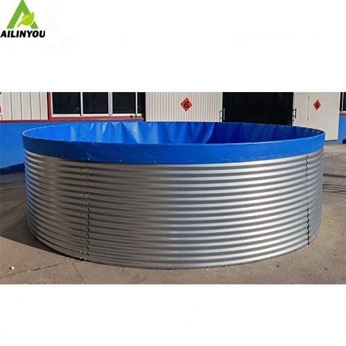 Manufacturer Hot Sale Galvanized Water Tank 20000 Liter Mobile Biofloc Tanks For Fish farming  Aquaculture