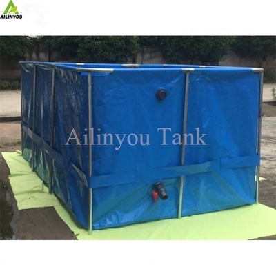 Hot-dip galvanized steel support PVC lined liner for tilapia farming professional fish tank