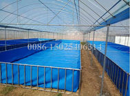 collapsible galvenized steel frame fish pond Pvc tarpaulin plastic fish pool aquaculture tank fish farm supplier
