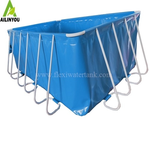 Hot Sale Inflable Rectangular Metal Frame Swimming Pool Indoor and Outdoor  Adult Plastic Swimming Pool