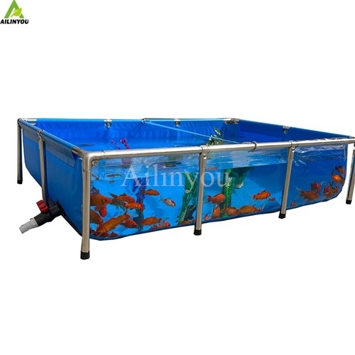 Customized canvas tarpaulin coated pvc light weight  koi pond collapsible water tank