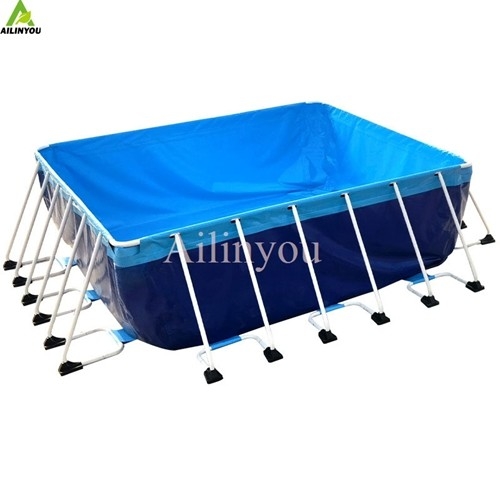 Factory Supply  Metal Frame Rectangular Above Ground Water Storage Pool for water treatment