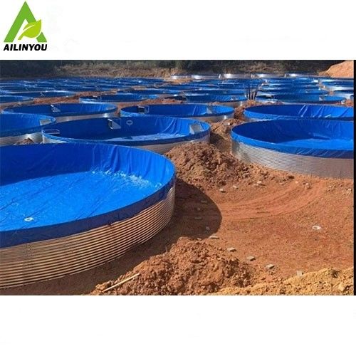 Hot Sale Collapsible PVC Tarpaulin Fish Farming Tanks Indoor Outdoor Biofloc Equipemnt Ponds for RAS Catfish  Tilapia Fa